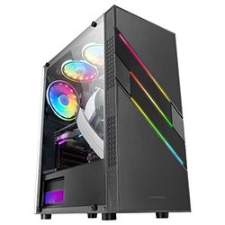 Mars Gaming MC-U3 Negro, Caja PC Gaming ATX XL, Frontal Triple ARGB, Ventilador 12cm ARGB, Ventana Cristal Templado