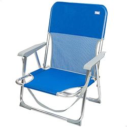 Aktive 62605 strandstoel, inklapbaar, aluminium, 55 x 34 x 71 cm, met handvat