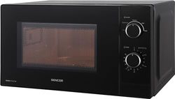 Sencor Forno a Microonde Piccolo, EasyClean, 20L - Microonde Rapido 700W, 5 Livelli di Potenza, Piatto rotante 25.5cm, Timer fino a 35min, Funzione di Scongelamento igienico - Nero