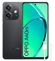 OPPO A40m - Smartphone Libre, 16GB(8GB+8GB) 256GB, Pantalla HD+ LCD 6.7", Cámara 50+2+8 MP, Android, Batería 5100mAh, Carga Rápida 45W - Negro