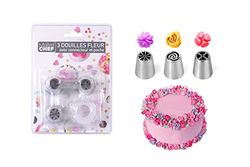 Maitre Chef Set di Buses Fiori in acciaio inox per decorazione torte, 3 pezzi