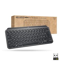 Logitech MX Keys Mini for Business tastiera wireless illuminata, compatta, tecnologia Logi Bolt, retroilluminazione, ricaricabile, Windows/Mac/Chrome/Linux, Italiano QWERTY - Grigio