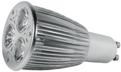 Transmedia Power LED spot 230V/6W, 200 lm, GU10, CRI/RA: 90, dimbaar, 3 LED, ø 50 x 90 mm, warm wit, (4000K) LP2-36FQL