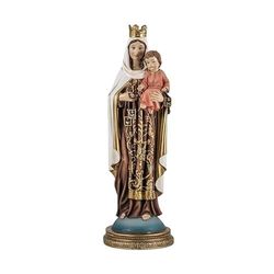 DRW Figura Madonna del Carmen patrona della Marina Spagnola e dei Marinai in Resina Dipinta a Mano 30 cm