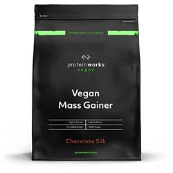 THE PROTEIN WORKS - Gainer Vegan | 450 Calories par shake | Masse musculaire | Shake de protéines végétales | 16 Servings | Chocolat Onctueux | 2kg