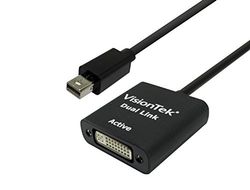 VisionTek 900640 Adaptador de cabo Mini Display Port DVI-D preto - adaptador para cabo (Mini Display Port, DVI-D, Male Connector/Female Connector, 0,1778 m, preto)