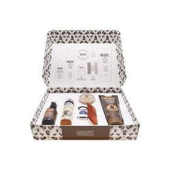 Reuzel Beard Box - Juego de 6 piezas para el cuidado de la barba, bálsamo para barba y espuma de madera y especias, champú para barba, peine para barba, llavero