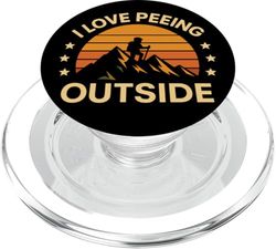 Me encanta orinar afuera - Divertido camping senderismo PopSockets PopGrip para MagSafe