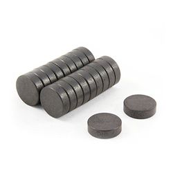 First4magnets - Y10 Calamite in ferrite Che reggono Fino a 0,34 kg, Colore: Grigio, Dimensioni: 17,2 x 5 mm, Confezione da 20