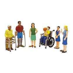 Miniland 154179 - Estojo de figuras com deficiência, 12,5 cm