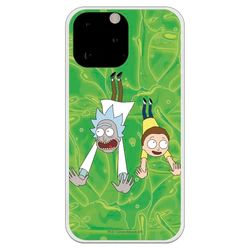 Personalaizer Flexibele beschermhoes, compatibel met iPhone 15 Pro Max Rick & Morty Acid