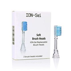 ION-Sei Têtes de brosse de rechange - 2 têtes de brosse à dents sonique ION-Sei - Brosse à dents souple pour le nettoyage professionnel des dents