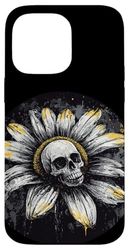 Pretty Skeleton Face with Daisy Flower for Plants Lovers Case for iPhone 14 Pro Max