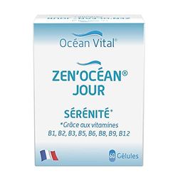 Phytosud Zen Océan Jour - Anti Stress - Vitamines B & Hydrolysat de Protéines - Complément Alimentaire Naturel Sérénité - 30 Gélules