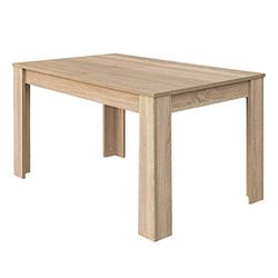 Habitdesign Mesa de sala de jantar extensível, mesa de sala de estar ou cozinha, acabamento em carvalho canadense, modelo Kendra, medidas: 140 - 190 cm (comprimento) x 90 cm (largura) x 78 cm (altura)
