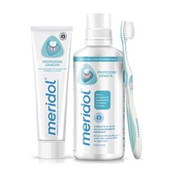 meridol Kit Special Pack Gengive sane, contiene il dentifricio 75ml il collutorio 400ml e spazzolino I Protezione e Cura delle Gengive