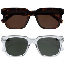 OPULIZEra Gafas de Lectura, Marrón/Transparente (Paquete de 2), Talla única (Pack de 2) Unisex Adulto