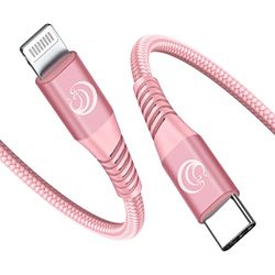Aioneus Lot de 2 câbles USB C vers Lightning, 2 m + 2 m, certifié MFi type C vers Lightning, pour iPhone 13/13 Pro/13 Pro Max/13 Mini/12/12 Pro Max/12 Mini/11 Pro/X/XS/XR/8