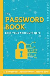 The password book - Organize, Protect, and Remember Your Passwords - Pocket version: Sunshine & Ocean Theme - A-Z tabs Book - Logins & Web Addresses - Organizer for Home Office