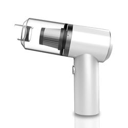 Rawrr XC5 Aspiradora de Mano para Coche, Recargable por USB, portátil, Ligera, con lámpara LED, para el Coche, casa, Cocina, Pelo de Animales (Blanco)