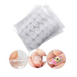 Shogpon Super Adesivo per Unghie di Gelatina a Doppio Lato, Nastro Adesivo, Accessori, 10 Fogli da 240 Pezzi Trasparenti (6 Dimensioni)