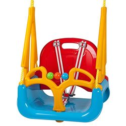 BabyGO 9601 - schommel Doremi 3-in-1 tot 100 kg getest, outdoor speeltoestel, blauw/rood