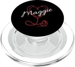 MAGGIE Nurse Gift Cute Doctor Designer Personalized Nurse PopSockets PopGrip para MagSafe