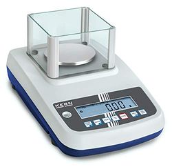 Balanza de precisión de alta calidad [Kern EWJ 600-2SM] con ajuste automático interno y aprobación de calibración [M], rango de pesaje [Max]: 600 g, legibilidad [d]: 0,01 g, placa de pesaje: Ø135 mm