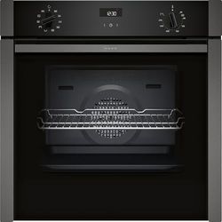 NEFF, N50, B3ACE4AG3B, 60cm Built-in Single Oven with Hide®, Eco Clean back with Easy Clean, CircoTherm, 7 functions and LCD display in Graphite-Grey