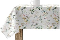 BELUM - Nappe 250 x 140 cm Anti-Taches 100% Coton résiné Modèle 0120-247 - Nappe Non cirée au Toucher Coton, Nappe imperméable, Nappe Anti-Taches, répulsif liquides