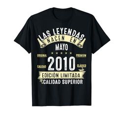 14 Años Cumpleaños Las Leyendas nacen en mayo de 2010 Camiseta