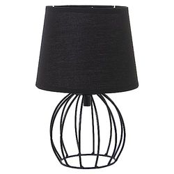 LÁMPARA SOBREMESA METAL NEGRA+92294, 1XE14 MAX 40W NO INCLU_°18X27CM, BASE: °13X13CM