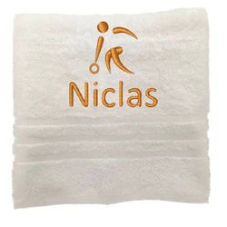 Asciugamano personalizzato con nome Nome sportivo splendidamente ricamato Asciugamano da bagno Asciugamano in cotone 100% personalizzato con nome (140 x 70 cm, Bowling)