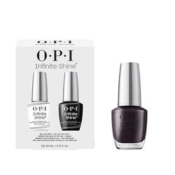 OPI Infinite Shine Lincoln Park After Dark | Kit Smalto + Base & Top Coat | Viola Scuro | Smalto per unghie a lunga durata | 3x15ml