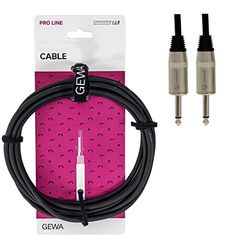 GEWA cavo per altoparlanti Pro Line 3m, nero, spina REAN, jack mono da 6,3 mm - jack mono da 6,3 mm, 190625