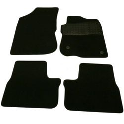 Sakura Mat Set Peugeot 208 Carpet with Rubber Heelpad 2012 Onwards - Black