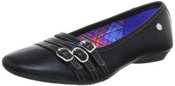 s.Oliver Casual 5-5-22109-20 dames ballerina's, zwart zwart 1, 42 EU