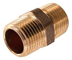 Sanitop-Wingenroth 163408 Double Nipple, Gold, 3/8“ AG