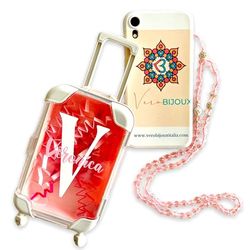 Vero Bijoux - Idea regalo Amica o Fidanzata - Porta trucchi e porta gioielli personalizzato con Nome - Mini trolley porta accessori e trucchi personalizzato