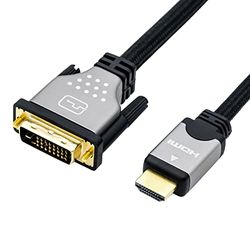 ROLINE Câble DVI HDMI I Câble d'écran avec connecteur DVI D 24+1 Dual Link et HDMI I 4K Ultra HD I noir/argent, 2m