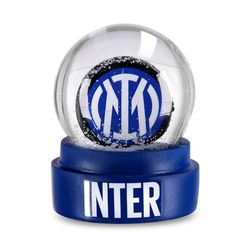 Inter - Boule de Verre avec Neige et Logo de l'Inter, Boule de Neige de Noël avec Effet de Neige, Snow Globe, Cadeau Parfait pour Les Fans