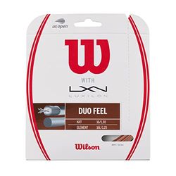 Wilson Duo, Cordagem de ténis 12 2 M híbrido Luxilon unissexo adulto, castanho (castanho), M