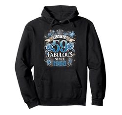 Womens Chapter 59 Fabulous Since 1966 59th Birthday Design Felpa con Cappuccio