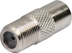 Smal adapter (F-koppling på koaxkontakt) silver