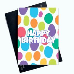 Peachy Antics Happy Birthday Card Colourful Card For Her For Girls For Kids Friends And Family Birthday Card Dotty Print SP180