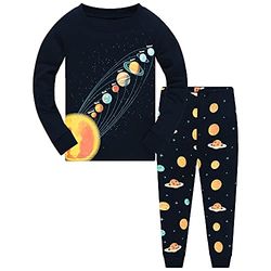 CM-Kid Unisex baby, Pigiami Per Bambini pyjamas-set, Mörkblå, 7 År