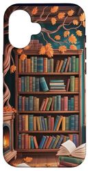 Libro Amante Librero Lectura Hojas Otoño Teléfon Carcasa para iPhone 16