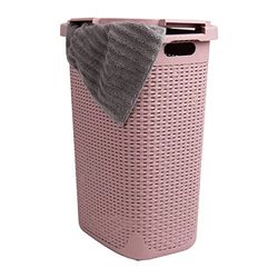 Mind Reader Panier à linge fin 60 L, rose, simple