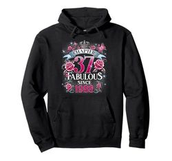 Womens Chapter 37 Fabulous Since 1988 37th Birthday Design Felpa con Cappuccio