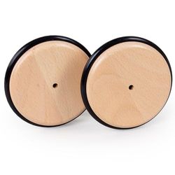 babybay Jeu de roulettes avec revêtement en Caoutchouc pour Tour d'apprentissage Littlefot, Vernis Naturel